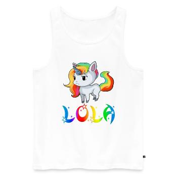 Unicorn Lola - Débardeur bio Premium Homme - blanc - Devant - Michal (187cm)