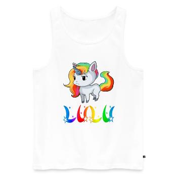Unicorn Lulu - Débardeur bio Premium Homme - blanc - Devant - AI Model Male 178 light (178cm)