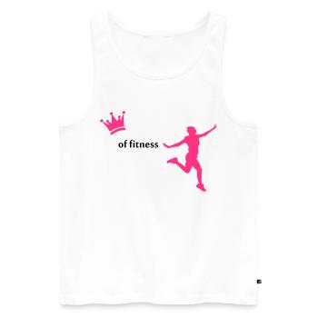 fitness - Men's Premium Organic Tank Top - white - Front - Michal (187cm)