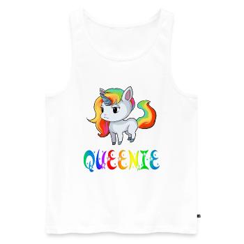 Unicorn Queenie - Débardeur bio Premium Homme - blanc - Devant - AI Model Male 178 light (178cm)