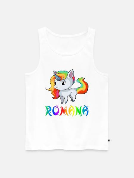 Einhorn Romana - Männer Premium Bio Tank Top - Weiß