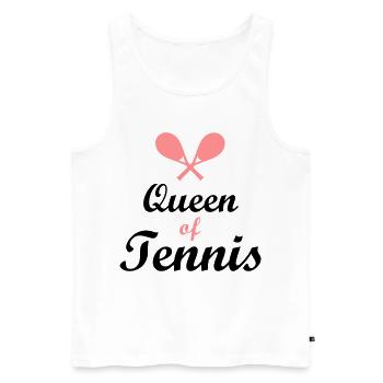 Tennis - Männer Premium Bio Tank Top - Weiß - Vorne - Michal (187cm)