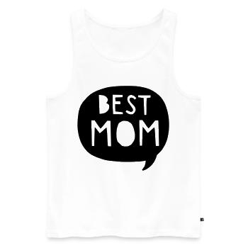 La meilleure maman - La meilleure maman - Maman - Maman - la fête des mères - Débardeur bio Premium Homme - blanc - Devant - Michal (187cm)
