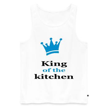 cooking - Men's Premium Organic Tank Top - white - Front - Michal (187cm)