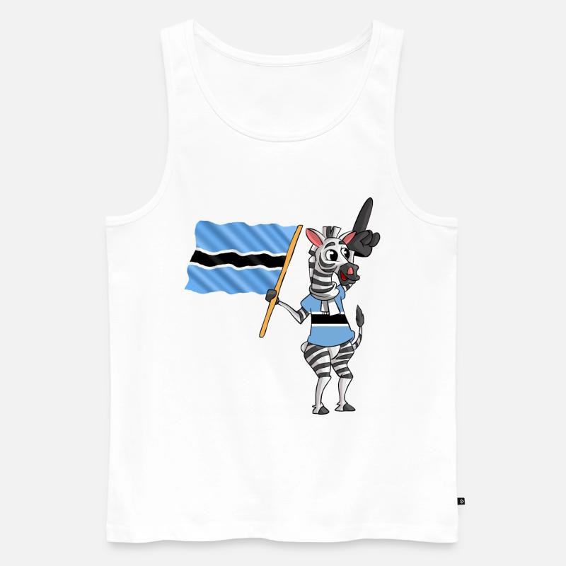 Botsuaner Zebra - Männer Premium Bio Tank Top - Weiß