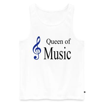 music - Men's Premium Organic Tank Top - white - Front - Michal (187cm)