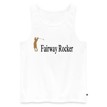 golf - Men's Premium Organic Tank Top - white - Front - Michal (187cm)