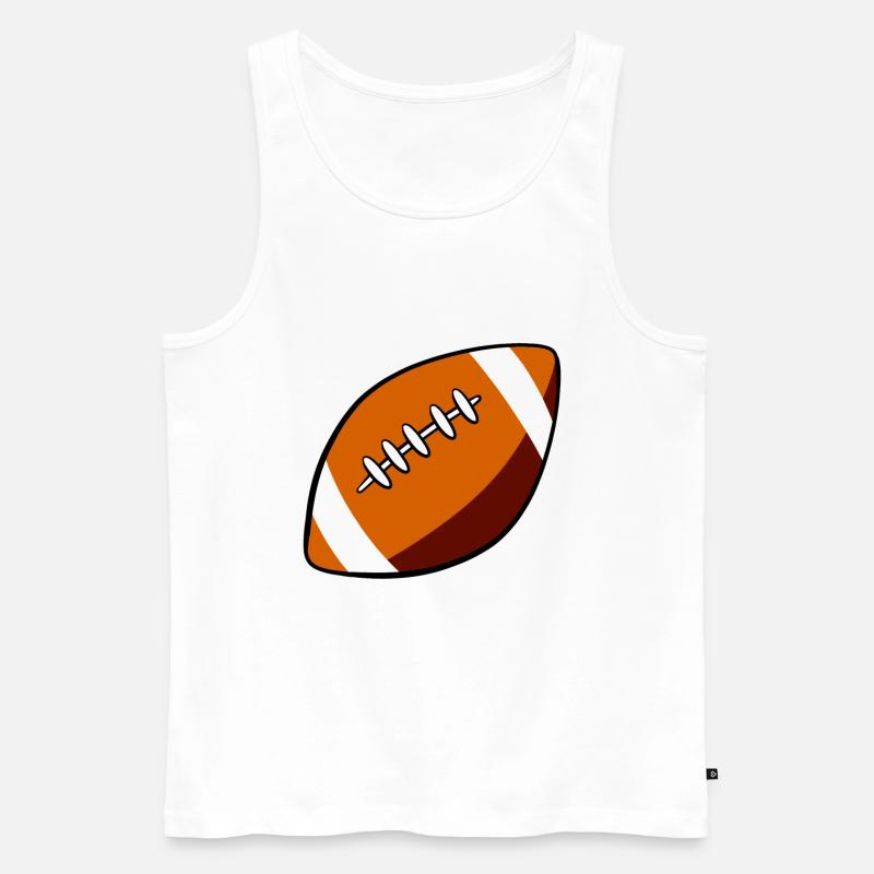 rugby - Men's Premium Organic Tank Top - white