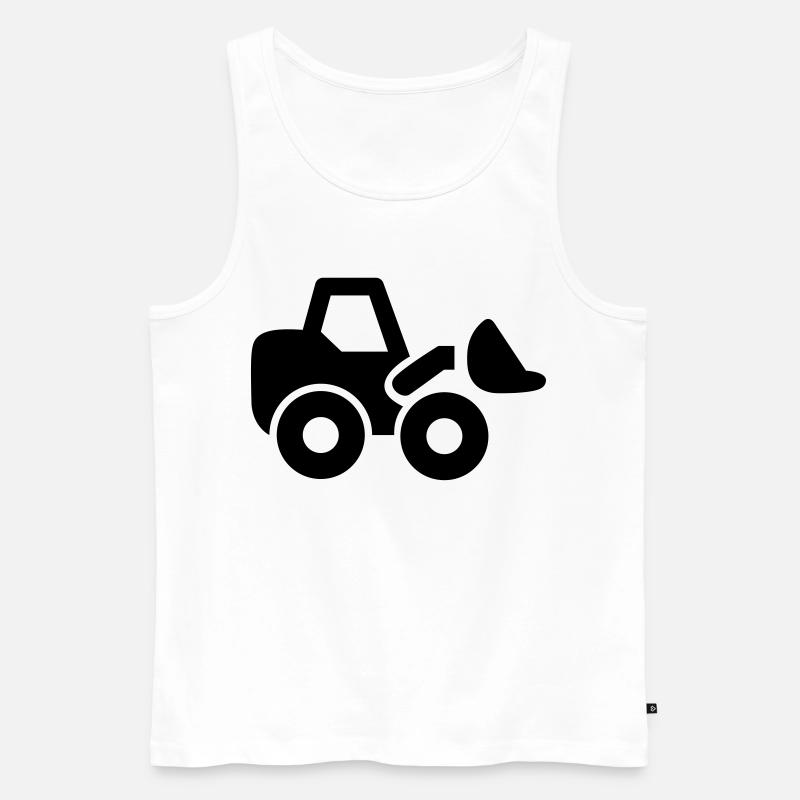 Bagger - Männer Premium Bio Tank Top - Weiß