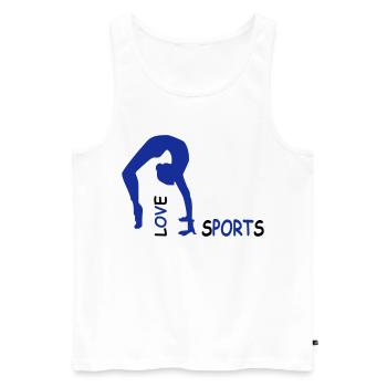 sports - Men's Premium Organic Tank Top - white - Front - AI Model Male 178 light (178cm)
