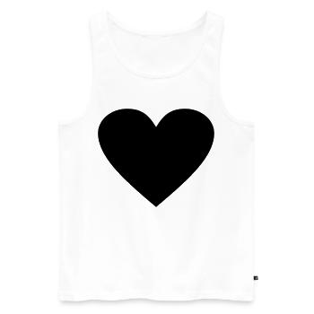 Black Heart Awesomeelement - Men's Premium Organic Tank Top - white - Front - AI Model Male 178 light (178cm)