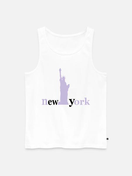 new_york - Men's Premium Organic Tank Top - white