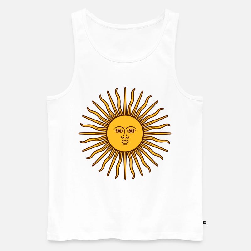 flammende sonne - Männer Premium Bio Tank Top - Weiß