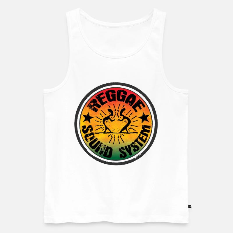 Reggae Soundsystem - Männer Premium Bio Tank Top - Weiß