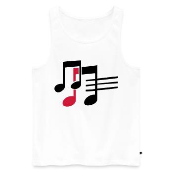 musik - Männer Premium Bio Tank Top - Weiß - Vorne - Michal (187cm)