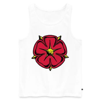Lippische Rose - Männer Premium Bio Tank Top - Weiß - Vorne - AI Model Male 178 light (178cm)