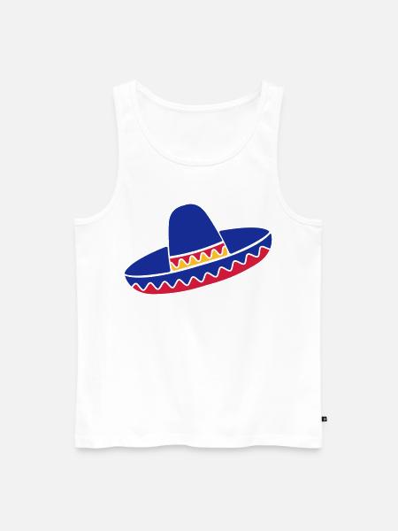 Sombrero Azul de Fiesta - Men's Premium Organic Tank Top - white