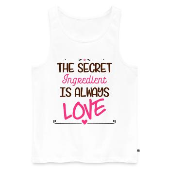 Geheime Zutat Liebe - Männer Premium Bio Tank Top - Weiß - Vorne - AI Model Male 178 light (178cm)