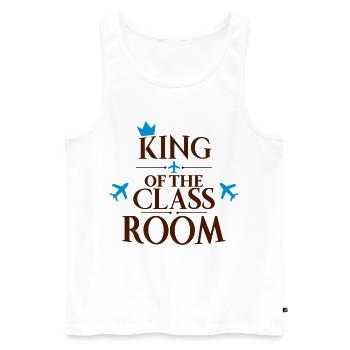 Schule - Männer Premium Bio Tank Top - Weiß - Vorne - AI Model Male 178 light (178cm)