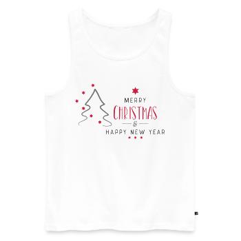 Noël - Débardeur bio Premium Homme - blanc - Devant - Michal (187cm)