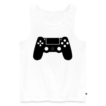 Controller - Männer Premium Bio Tank Top - Weiß - Vorne - AI Model Male 178 light (178cm)