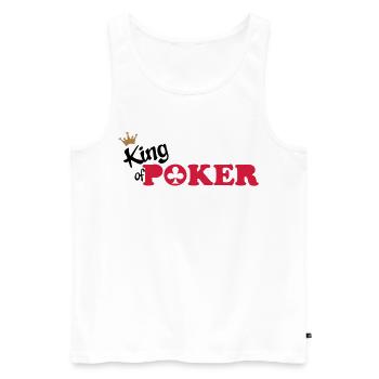 poker - Débardeur bio Premium Homme - blanc - Devant - AI Model Male 178 light (178cm)