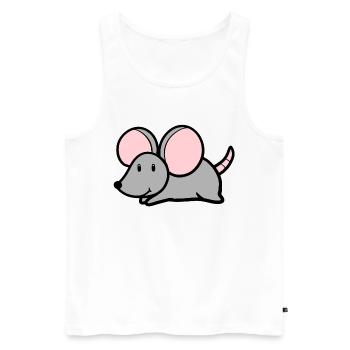 Sweet mouse - Men's Premium Organic Tank Top - white - Front - AI Model Male 178 light (178cm)