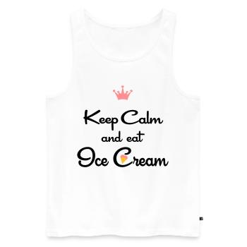 eis - Männer Premium Bio Tank Top - Weiß - Vorne - AI Model Male 178 light (178cm)