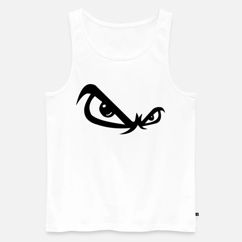 Böse Blick - Männer Premium Bio Tank Top - Weiß
