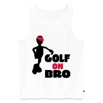 golf - Men's Premium Organic Tank Top - white - Front - AI Model Male 178 light (178cm)