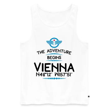 Vienne - Débardeur bio Premium Homme - blanc - Devant - AI Model Male 178 light (178cm)