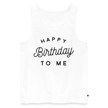 Anniversaire - Débardeur bio Premium Homme - blanc - Devant - Michal (187cm)