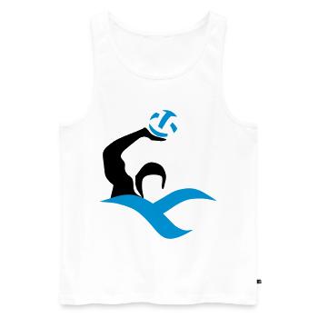 water-polo - Débardeur bio Premium Homme - blanc - Devant - AI Model Male 178 light (178cm)