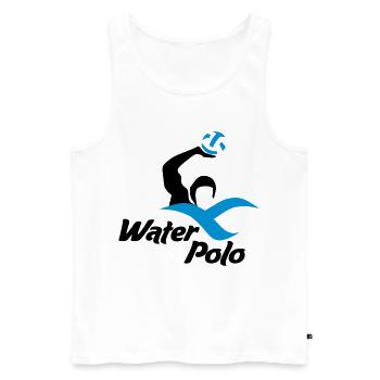 water-polo - Débardeur bio Premium Homme - blanc - Devant - AI Model Male 178 light (178cm)