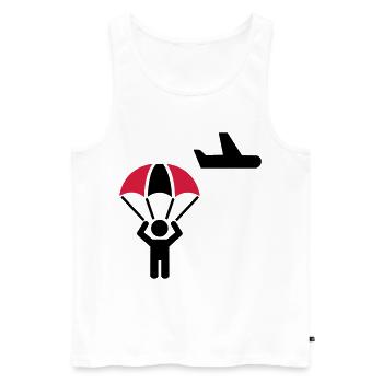 parachutist - Men's Premium Organic Tank Top - white - Front - AI Model Male 178 light (178cm)