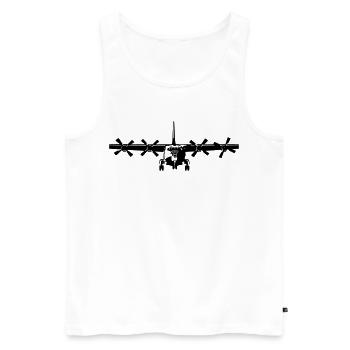 Antonov 12 - Männer Premium Bio Tank Top - Weiß - Vorne - AI Model Male 178 light (178cm)