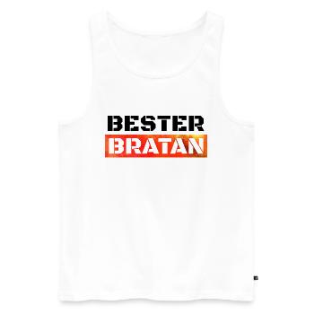 Best Bratan brother buddy Digga - Men's Premium Organic Tank Top - white - Front - AI Model Male 178 light (178cm)