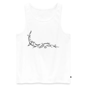 Tribal with stars - Men's Premium Organic Tank Top - white - Front - Michal (187cm)