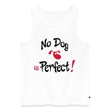 humor hund - Männer Premium Bio Tank Top - Weiß - Vorne - AI Model Male 178 light (178cm)