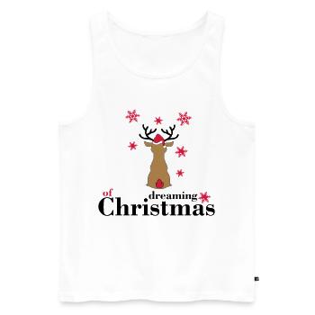 weihnachten - Männer Premium Bio Tank Top - Weiß - Vorne - Michal (187cm)