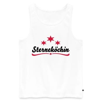 sternekoechin - Men's Premium Organic Tank Top - white - Front - Michal (187cm)
