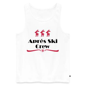 apres ski - Men's Premium Organic Tank Top - white - Front - AI Model Male 178 light (178cm)