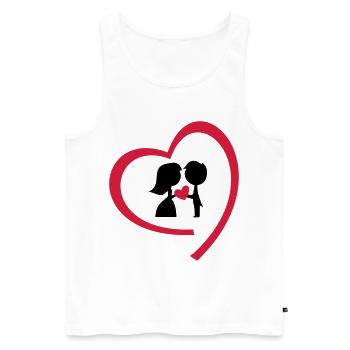hochzeitspaar - Männer Premium Bio Tank Top - Weiß - Vorne - Michal (187cm)