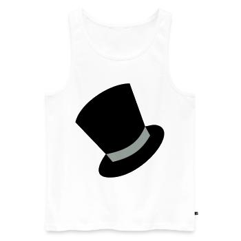 zylinder - Männer Premium Bio Tank Top - Weiß - Vorne - Michal (187cm)