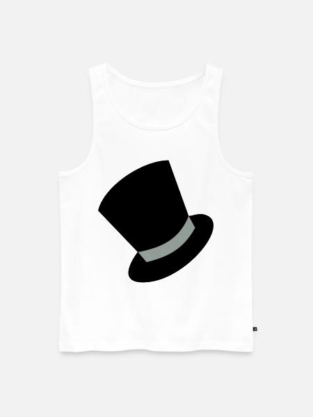 zylinder - Männer Premium Bio Tank Top - Weiß