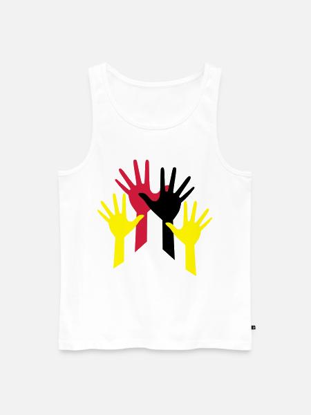 haende - Männer Premium Bio Tank Top - Weiß