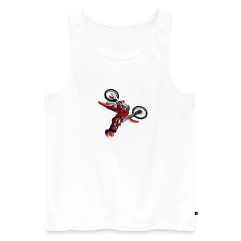 Motocross - Men's Premium Organic Tank Top - white - Front - AI Model Male 178 light (178cm)