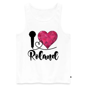 I Love Roland Ich Liebe Roland - Débardeur bio Premium Homme - blanc - Devant - Michal (187cm)