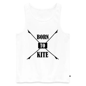 Kiteboard,Kiteboarder,Kite,Kiteboarding,Sea,Board - Men's Premium Organic Tank Top - white - Front - AI Model Male 178 light (178cm)