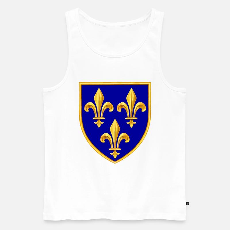Lilie blüht - Männer Premium Bio Tank Top - Weiß